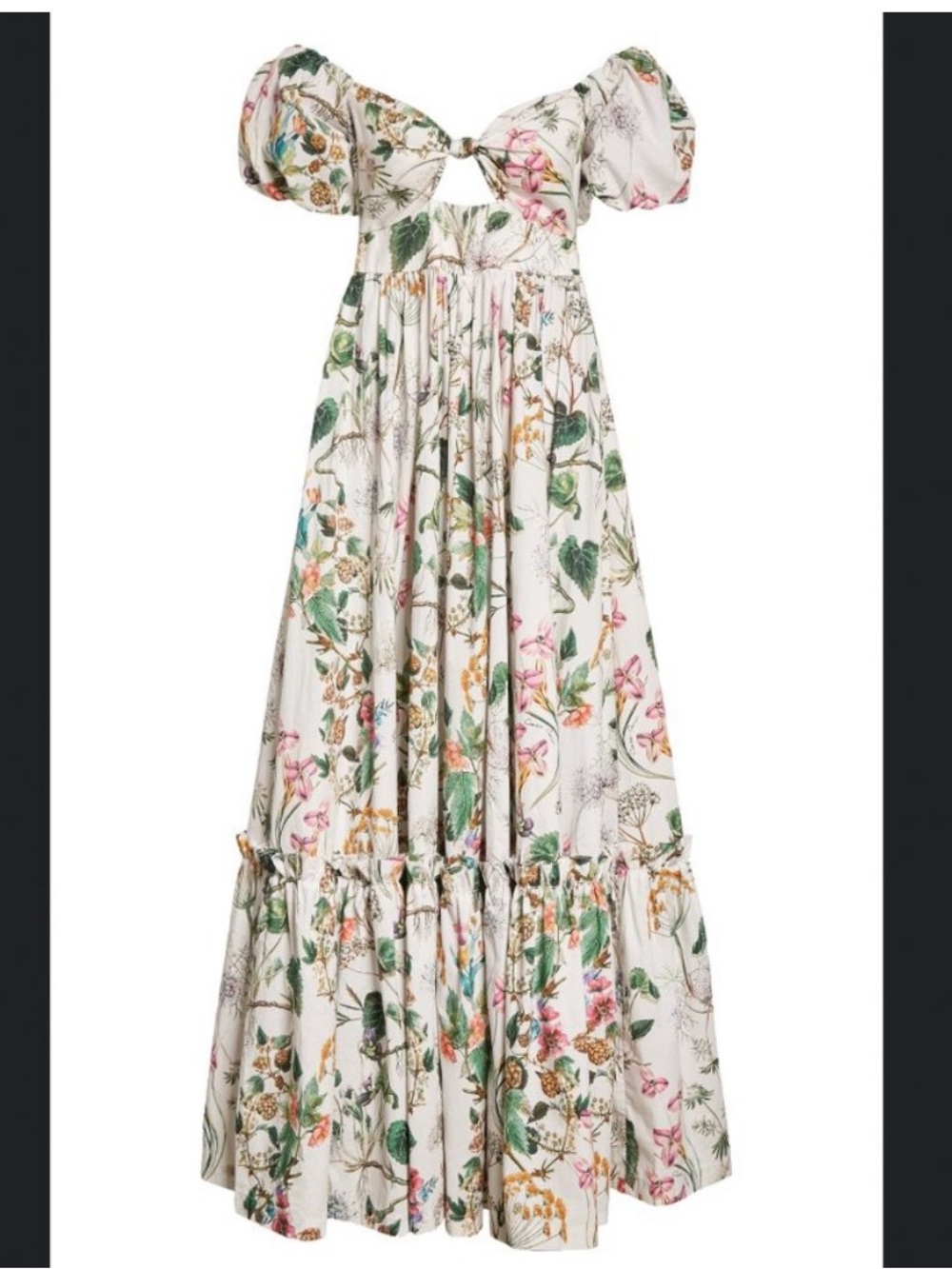 Cara Cara Payton Off-Shoulder Cutout Poplin Maxi Dress - Picture 2 of 4